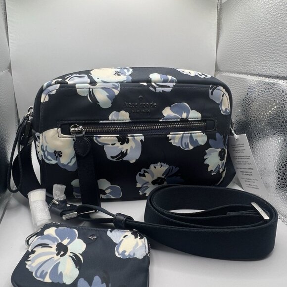 🌸 NWT Kate Spade Chelsea Regal Floral Crossbody + Coin Pouch — Navy - Picture 6 of 11